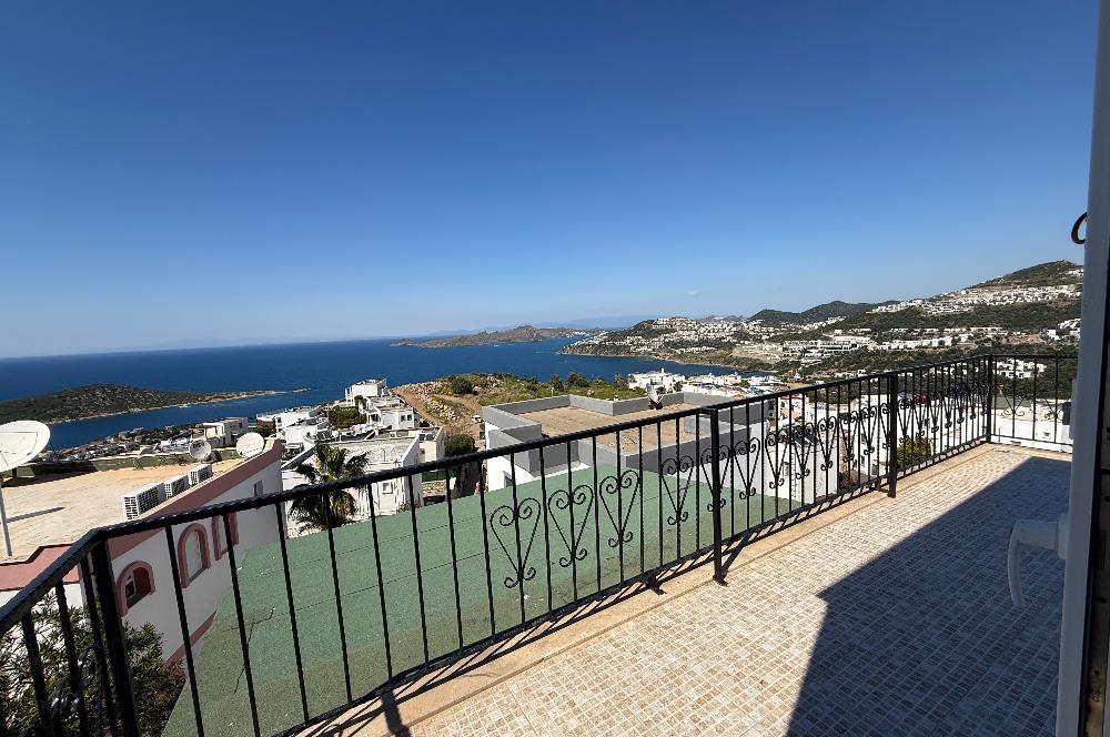Bodrum Gümüşlük Koyunbaba’da Kiralık Eşyalı Deniz Manzaralı 3+1 Dubleks 