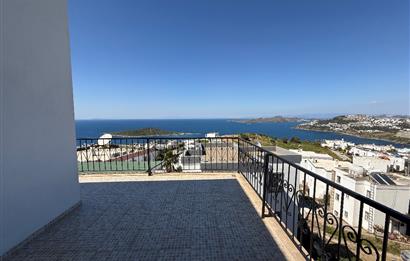 Bodrum Gümüşlük Koyunbaba’da Kiralık Eşyalı Deniz Manzaralı 3+1 Dubleks 