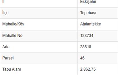 CENTURY 21 VİZYON'DAN ATALANTEKKE MAHALLESİNDE  SATILIK TARLA