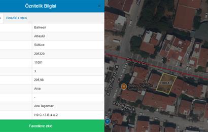 Century21 Bal'dan Altıeylül Sütlüce Mahallesinde Satılık Arsa