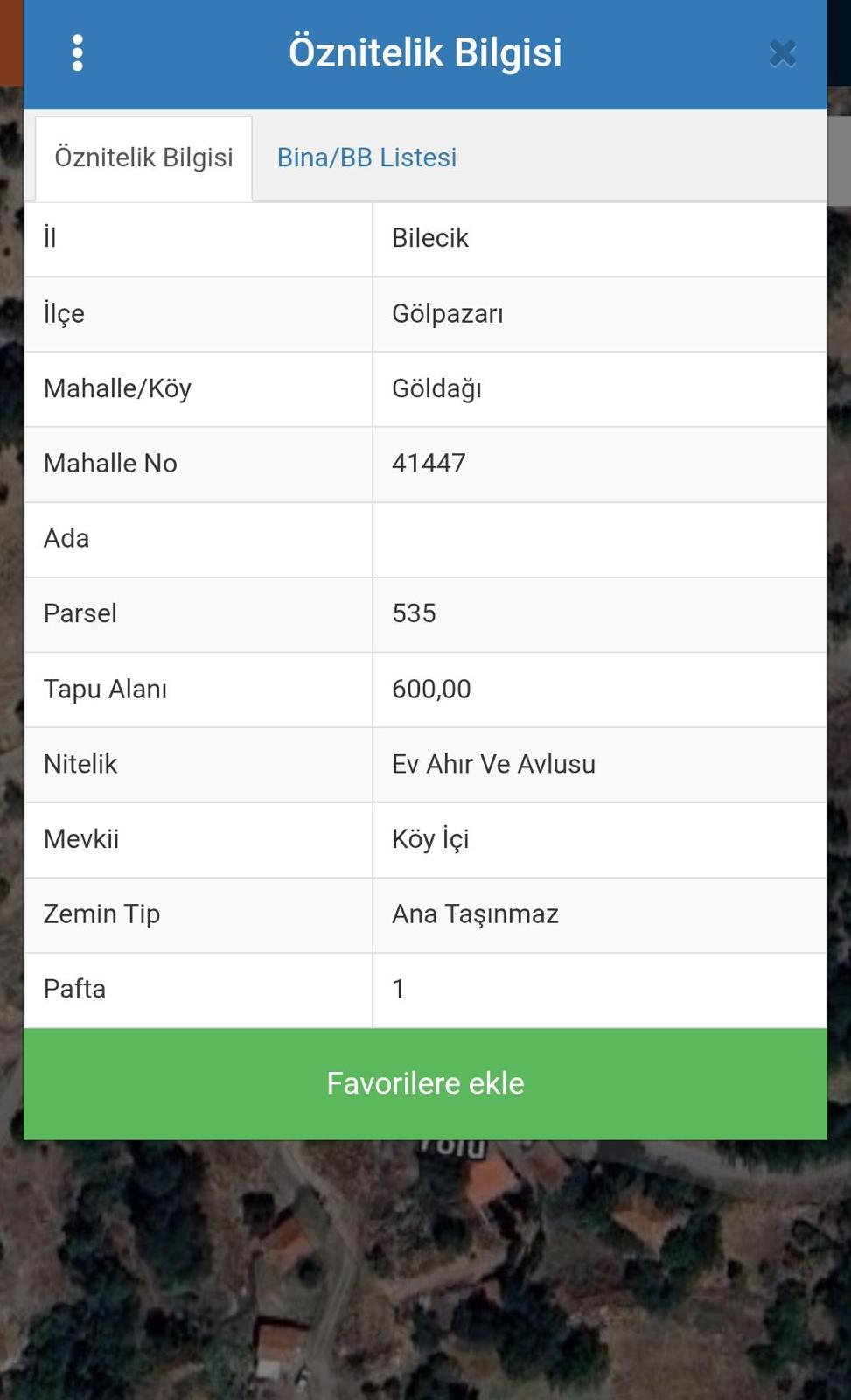 Bilecik Gölpazarı göldağı satılık tarla