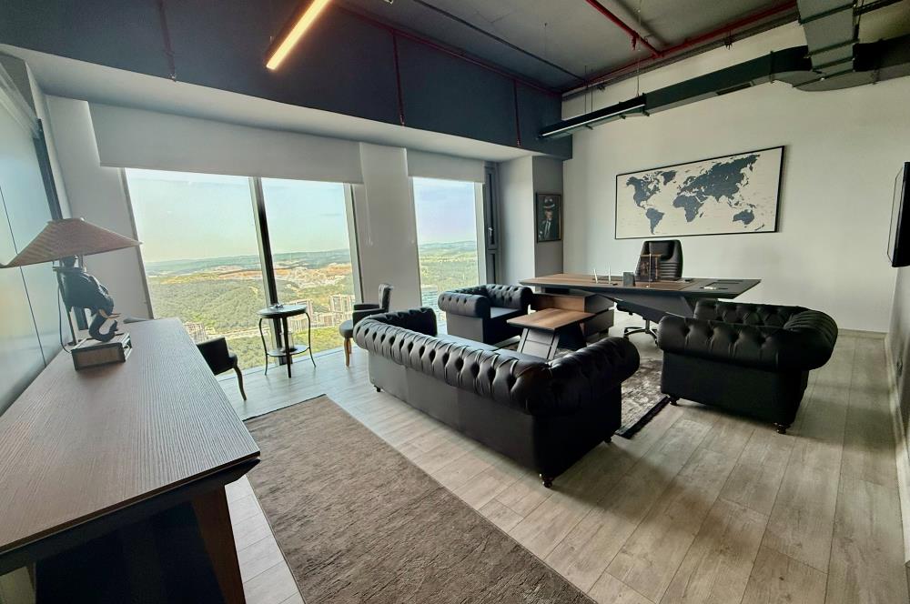 Skyland Kiralık ofis KDVli 225 m² Mobilyalı Teraslı Ofis