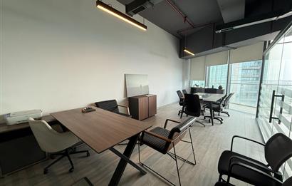 Skyland Kiralık ofis KDVli 225 m² Mobilyalı Teraslı Ofis