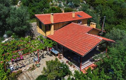 Datça Zeytincik'te Satılık 1200m² Doğa İçinde Özgün 3+1 Taş Ev