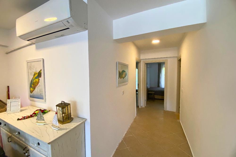 Kiralık Denize Sıfır Özel Kum Plajlı ve Havuzlu Site içerisinde Bahçe Katı Residance Daire