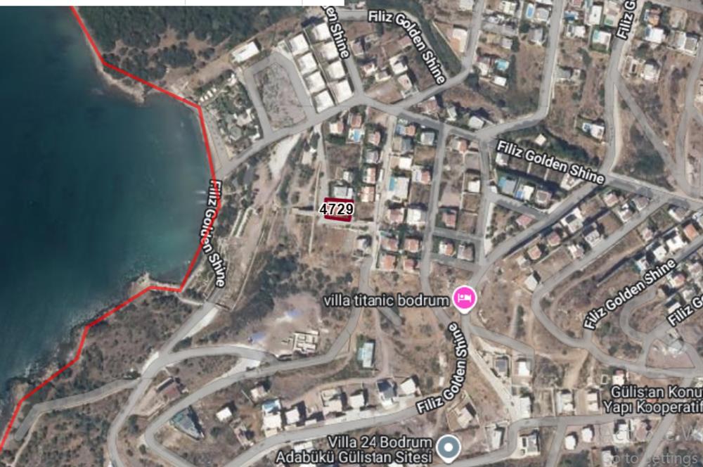 Bodrum, Adabükü, Boğaziçi'nde Denize 100m Satılık Villa Arsası