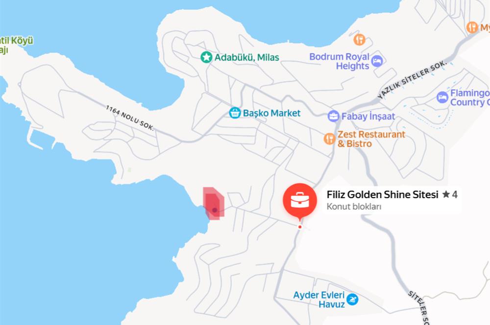 Bodrum, Adabükü, Boğaziçi'nde Denize 100m Satılık Villa Arsası