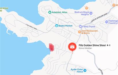 Bodrum, Adabükü, Boğaziçi'nde Denize 100m Satılık Villa Arsası