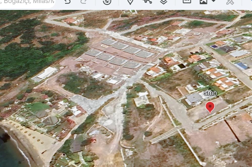 Bodrum, Adabükü, Boğaziçi'nde Denize 100m Satılık Villa Arsası