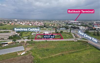 KARESİ YENİMAHALLE'DE 4736 m2 T1 TİCARİ İMARLI SATILIK ARSA