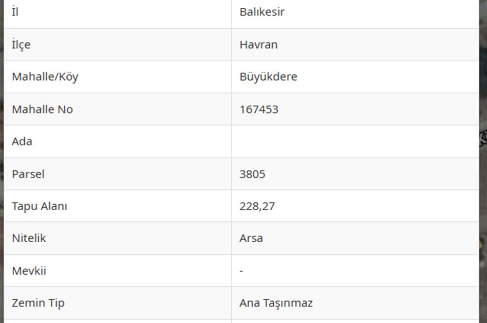 CENTURY BAL'DAN HAVRAN BÜYÜKDERE'DE SATILIK ARSA