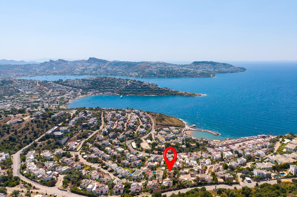 Gündoğan Küçükbük Deniz Manzaralı Özel Plajlı 5+1 Villa