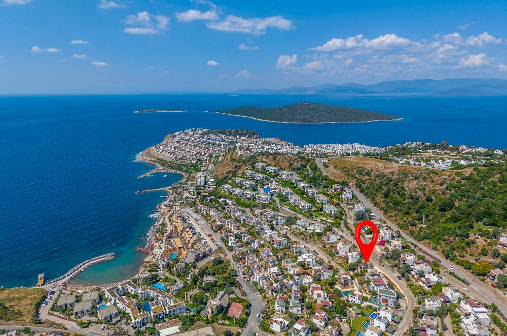 Gündoğan Küçükbük Deniz Manzaralı Özel Plajlı 5+1 Villa