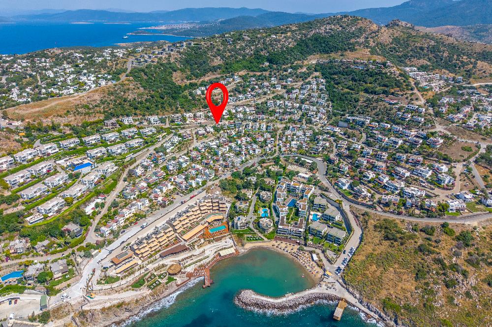 Gündoğan Küçükbük Deniz Manzaralı Özel Plajlı 5+1 Villa