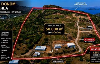 İSLAMHANELERİ – TURGUTREİS MANZARALI HİSSELİ TARLA FIRSATI