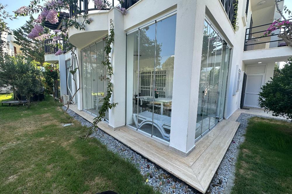 Yalıkavak Marina' da Havuzlu Sitede Eşyalı 2+2 Bahçe Katı Kiralık Daire