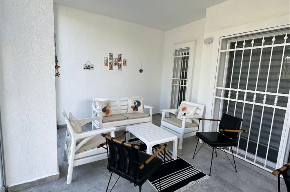 Yalıkavak Marina' da Havuzlu Sitede Eşyalı 2+2 Bahçe Katı Kiralık Daire