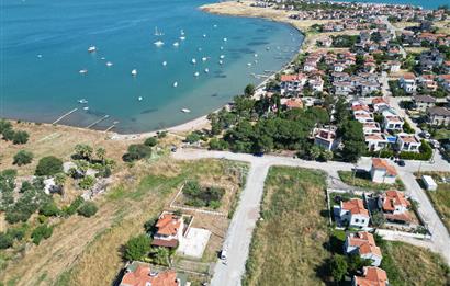 Cunda'da Denize 80 mt, Temeli Atılmış Villa Arsası