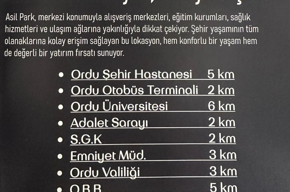 🏡 ORDU KARŞIYAKA MAH'DE ASİL PARK SİTESİ'NDE MODERN YAŞAM VE GÜÇLÜ YATIRIM FIRSATI 