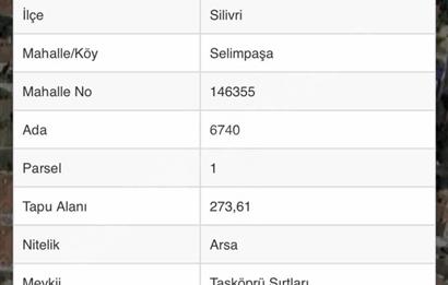 Selimpaşa Sahilde Satılık 2 Parsel Arsa 273/290 m2