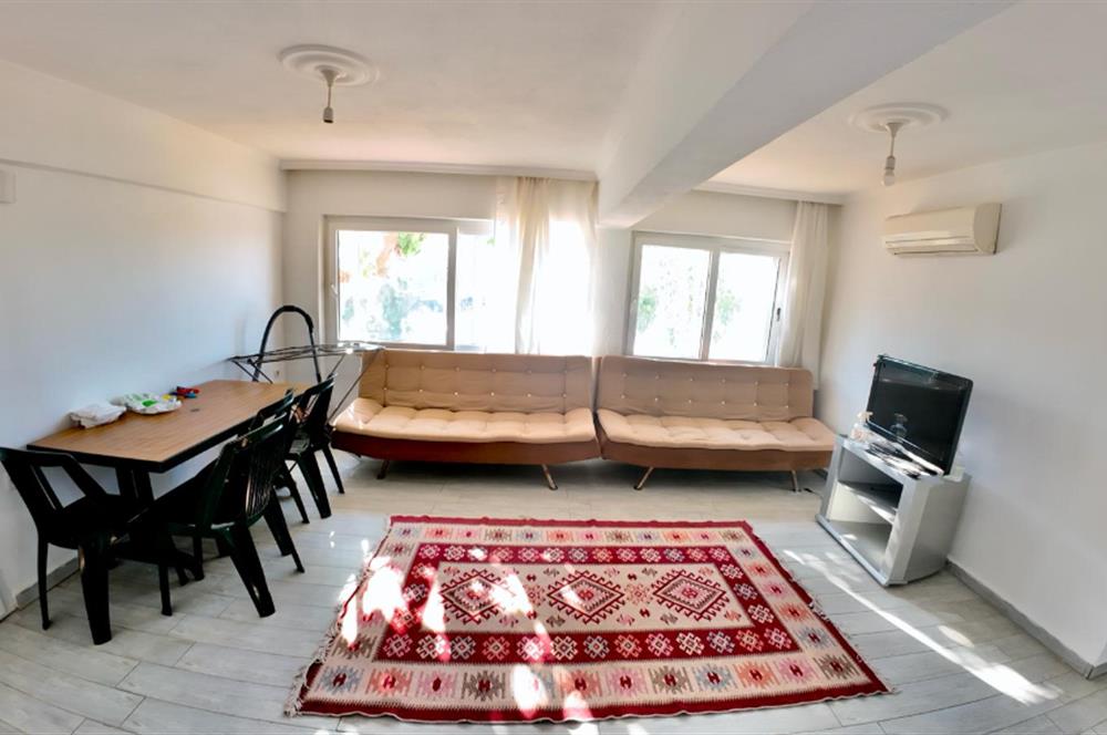 DATÇA CUMHURİYET MEYDANINDA YILLIK KİRALIK 2+1 EŞYALI DAİRE