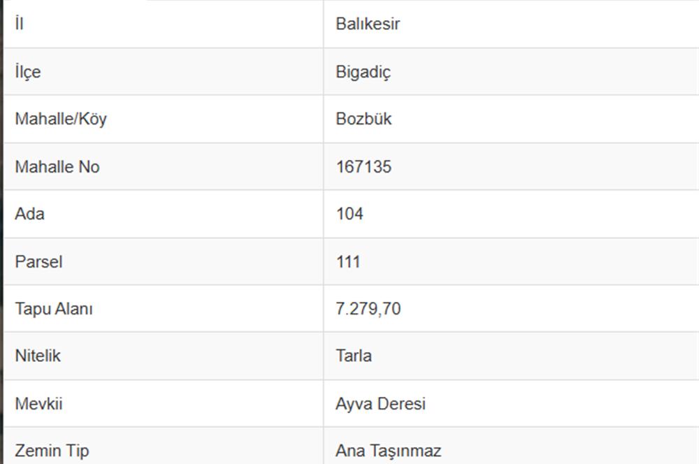 C21 Bal'dan Bigadiç Bozbük Mahallesinde Satılık Tarla