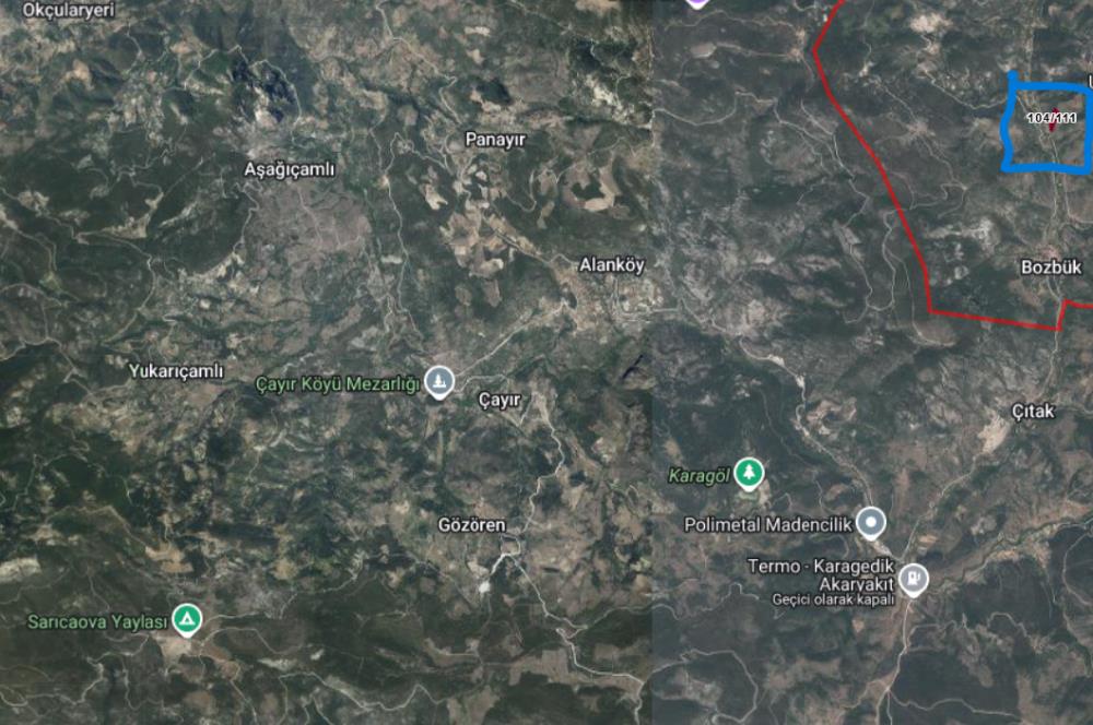 C21 Bal'dan Bigadiç Bozbük Mahallesinde Satılık Tarla