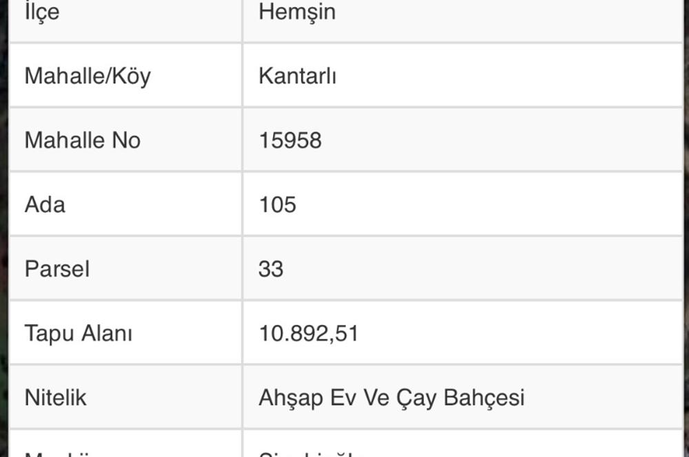 RİZE HEMŞİN KANTARLI KÖYÜN'DE 14544 M2 SATILIK TARLA