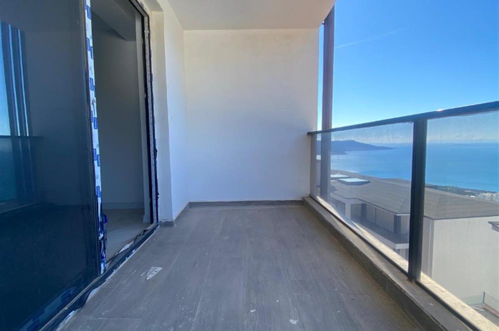 DİDİM/AKBÜK SKYLINE SITESI DENİZ VE DOĞA MANZARALI SATILIK 1+1