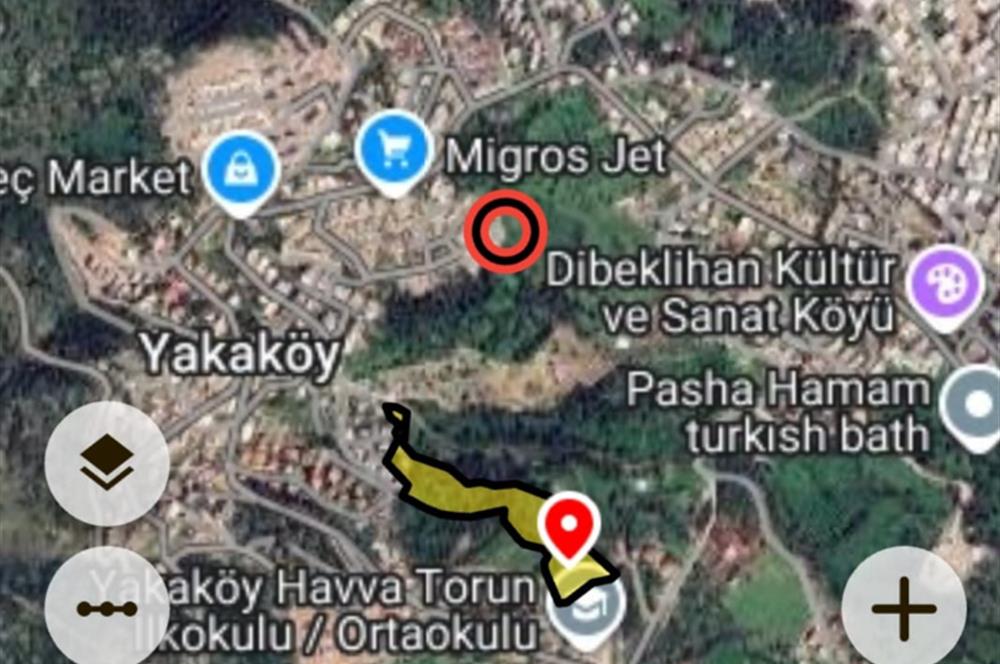 Muğla Bodrum Yakaköy 460 M2 Yolu Olan Villalar Bölgesinde Merkezde Kooperatif Arazisi 
