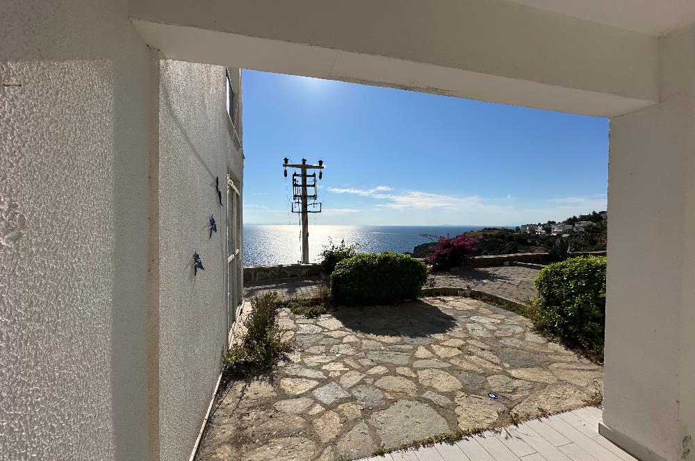 Bodrum Gündoğan Firdevs Evleri Manzaralı Bahçe Katı Satılık