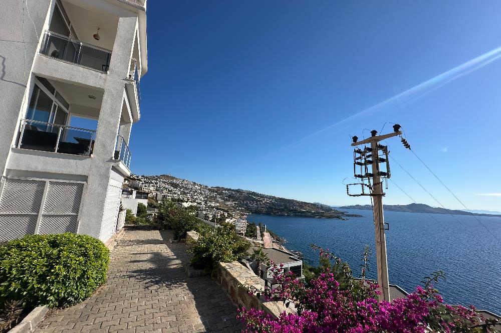 Bodrum Gündoğan Firdevs Evleri Manzaralı Bahçe Katı Satılık