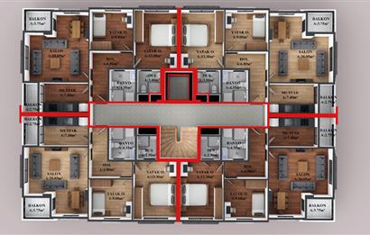 CENTURY21'DEN KUMBAŞI MAHALLESİNDE SATILIK  2+1  FIRSAT DAİRELER..!