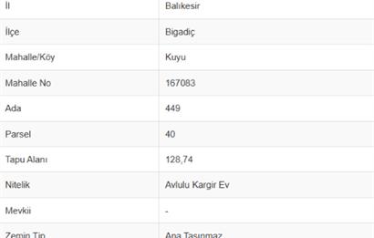 C21 Bal'dan Bigadiç Kuyu Mahallesinde Satılık Avlulu Kargir Ev ve Arsası
