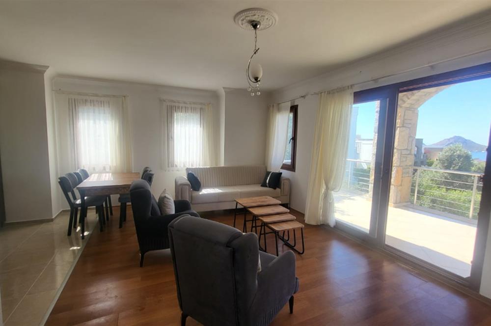 Yalıkavak'ta Deniz Manzaralı Ebeveyn banyolu Eşyalı 2+1 Kiralık Daire