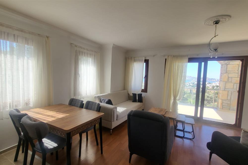 Yalıkavak'ta Deniz Manzaralı Ebeveyn banyolu Eşyalı 2+1 Kiralık Daire