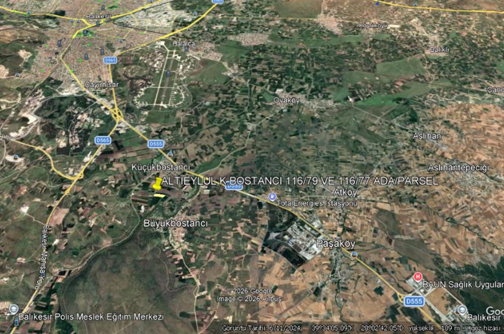 C21 BAL'DAN ALTIEYLÜL K.BOSTANCI'DA SATILIK 16,8 DÖNÜM TARLA