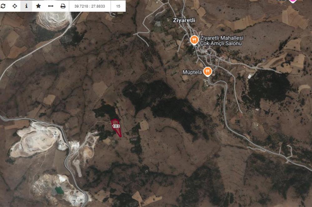 Ziyaretli'de Balıkesir Merkeze 4,5 Km Mesafede 7.600 m² Tarla