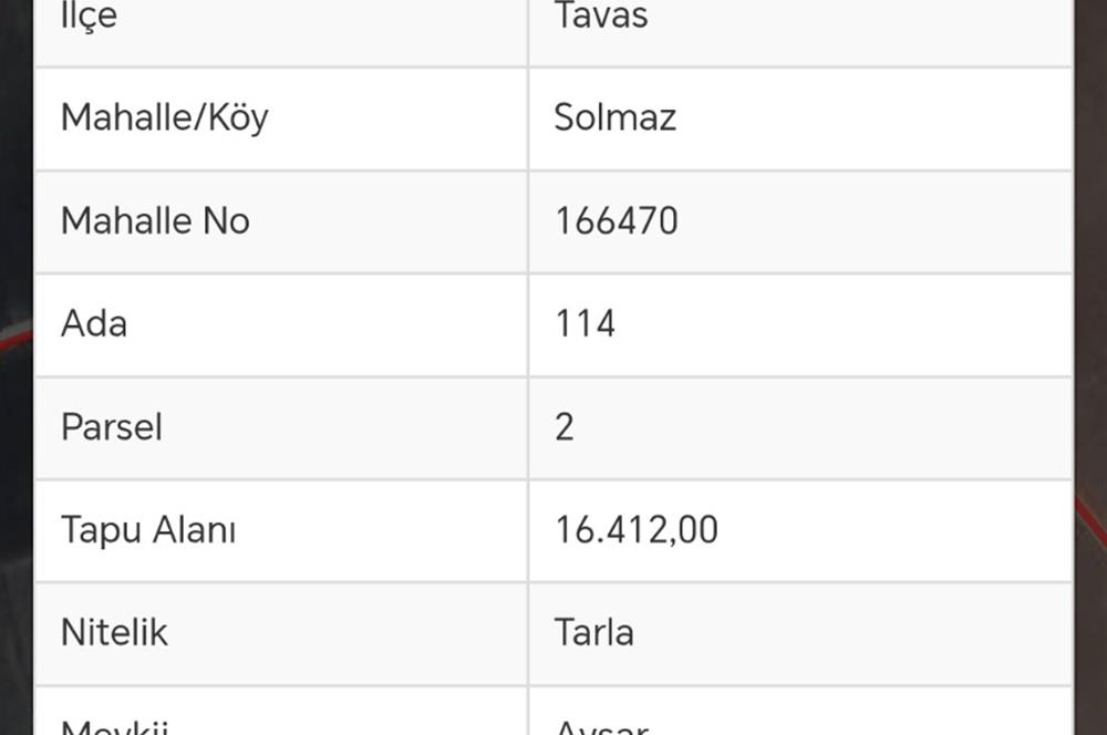 C21 Loft'tan Tavas Solmaz Mahallesinde Satılık Tarla 