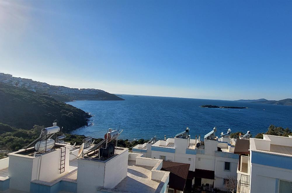 Bodrum-Adabükü'nde özel plajlı yaz dönemi kiralık dubleks daire