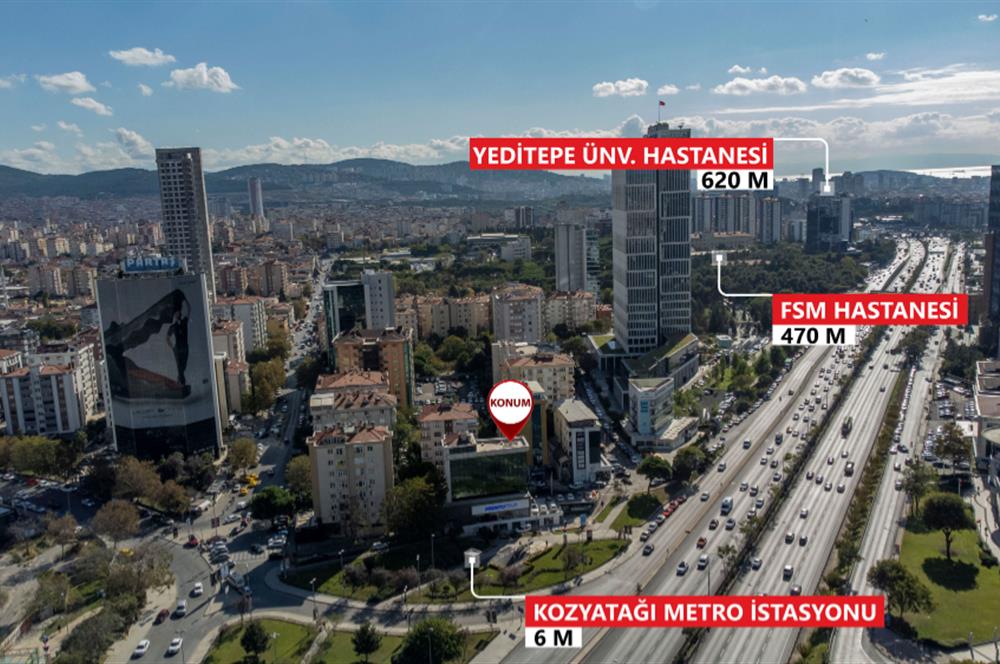 E5 Üzerinde Prestijli Plaza'da Kiralık 210 m2 Komple Kat