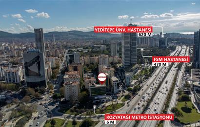 E5 Üzerinde Prestijli Plaza'da Kiralık 210 m2 Komple Kat