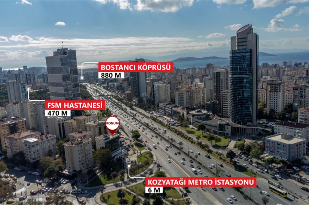 E5 Üzerinde Prestijli Plaza'da Kiralık 210 m2 Komple Kat