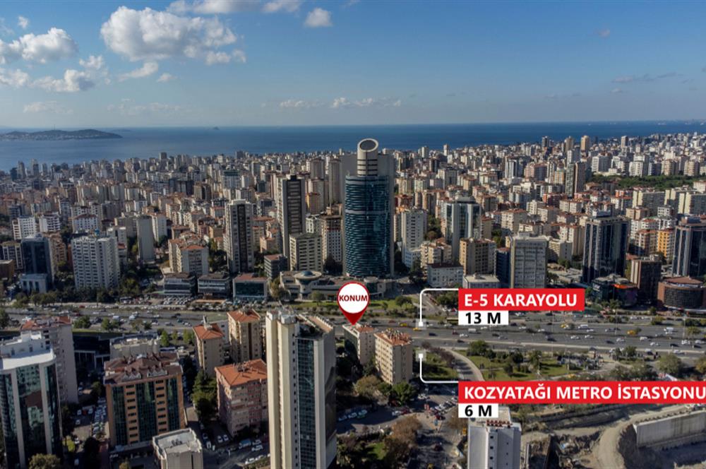 E5 Üzerinde Prestijli Plaza'da Kiralık 210 m2 Komple Kat