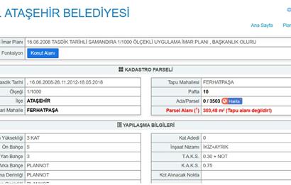 ATAŞEHİR FERHATPAŞA' DA SATILIK İMARLI 285 M2 ARSA