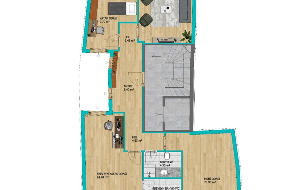 CENTURY 21 BAL'DAN 2+1 MİRZABEY MAHALLESİNDE TERS DUBLEKS
