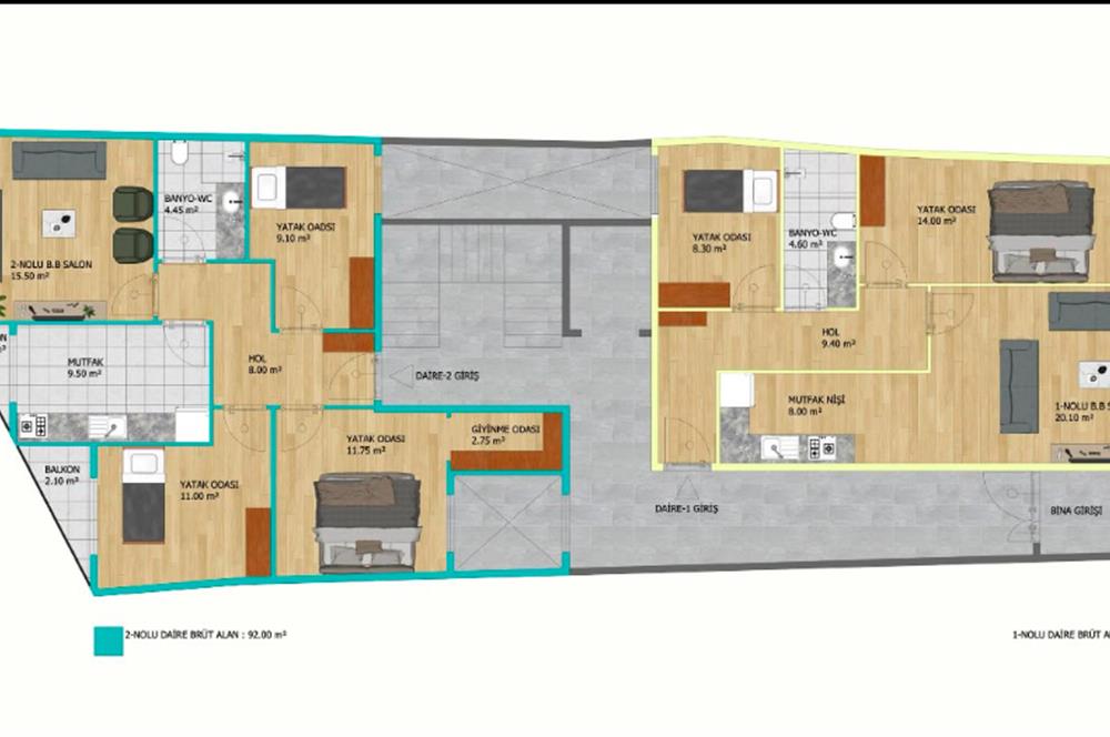 VİCDANİYE MAHALLESİNDE 3+1 SATILIK DAİRE
