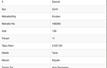 C21 LOFT'TAN ÇİVRİL KIRALAN'DA SATILIK TARLA