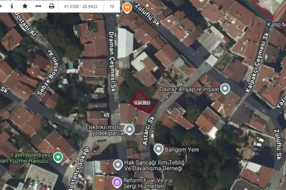 Balat'ın Merkezinde Konut İmarlı 80,36 m² Satılık Arsa