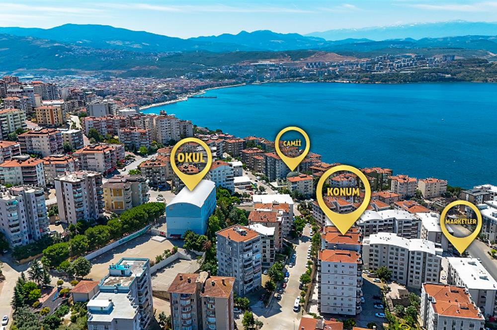 C21 Cius; Yıldırım Sitesi'nde Deniz Manzaralı 3+1 Ara Kat Daire